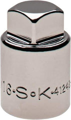 SK - 1/2" Drive, 9/16" Socket, Male Pipe Plug Socket - 4 Points, 1-3/8" OAL - Industrial Tool & Supply