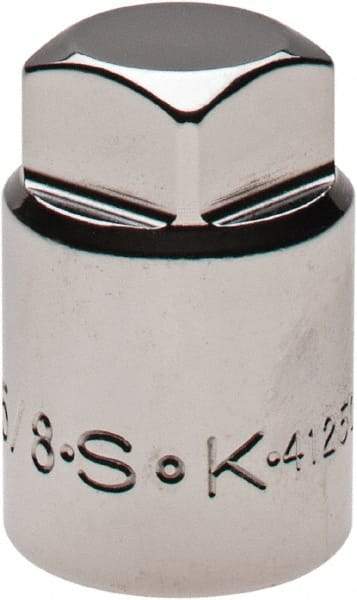 SK - 1/2" Drive, 5/8" Socket, Male Pipe Plug Socket - 4 Points, 1-3/8" OAL - Industrial Tool & Supply
