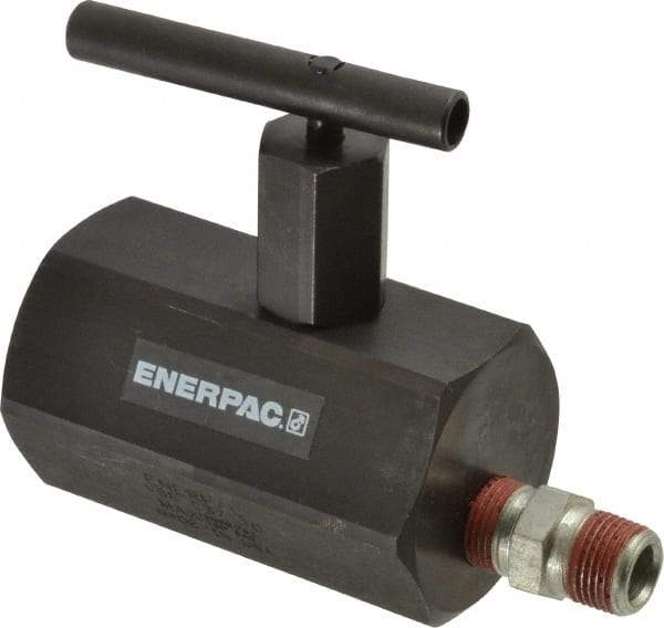 Enerpac - 3/8-18 Inlet Hydraulic Control Valve - 10,000 psi, 4" High x 2-1/4" Wide x 3-1/2" Long - Industrial Tool & Supply