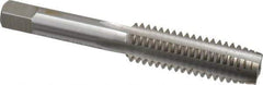 Interstate - 1/2-12 UNS 3B 4 Flute Bright Finish High Speed Steel Straight Flute Standard Hand Tap - Plug, Right Hand Thread, 3-3/8" OAL, H3 Limit, Oversize - Exact Industrial Supply