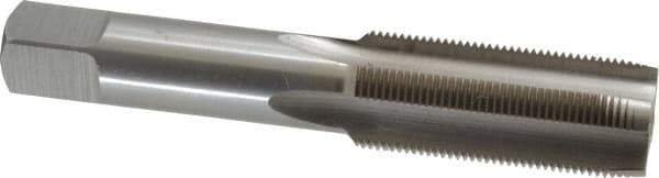 Interstate - 13/16-20 UNEF 3B 4 Flute Bright Finish High Speed Steel Straight Flute Standard Hand Tap - Plug, Right Hand Thread, 4-15/32" OAL, H4 Limit, Oversize - Exact Industrial Supply