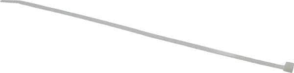 Made in USA - 10.968" Long Natural (Color) Nylon Standard Cable Tie - 40 Lb Tensile Strength, 1.37mm Thick, 2-3/8" Max Bundle Diam - Industrial Tool & Supply