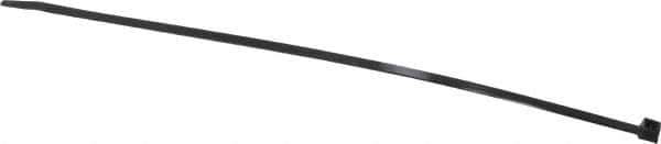 Made in USA - 10.968" Long Black Nylon Standard Cable Tie - 40 Lb Tensile Strength, 1.37mm Thick, 2-3/8" Max Bundle Diam - Industrial Tool & Supply