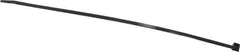 Made in USA - 10.968" Long Black Nylon Standard Cable Tie - 40 Lb Tensile Strength, 1.37mm Thick, 2-3/8" Max Bundle Diam - Industrial Tool & Supply