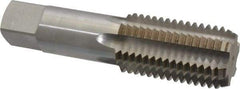 Interstate - 1-3/4 - 5 UNC 3B 6 Flute Bright Finish High Speed Steel Straight Flute Standard Hand Tap - Bottoming, Right Hand Thread, 7" OAL, H4 Limit, Oversize - Exact Industrial Supply