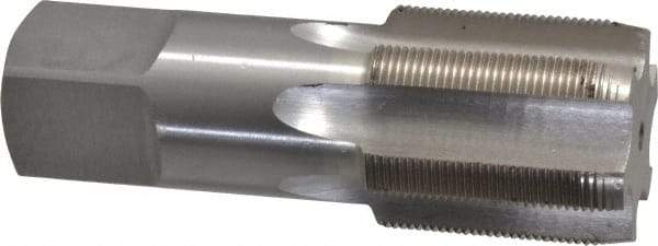Interstate - 1-3/4 - 16 UNS 3B 6 Flute Bright Finish High Speed Steel Straight Flute Standard Hand Tap - Plug, Right Hand Thread, 5" OAL, H4 Limit, Oversize - Exact Industrial Supply