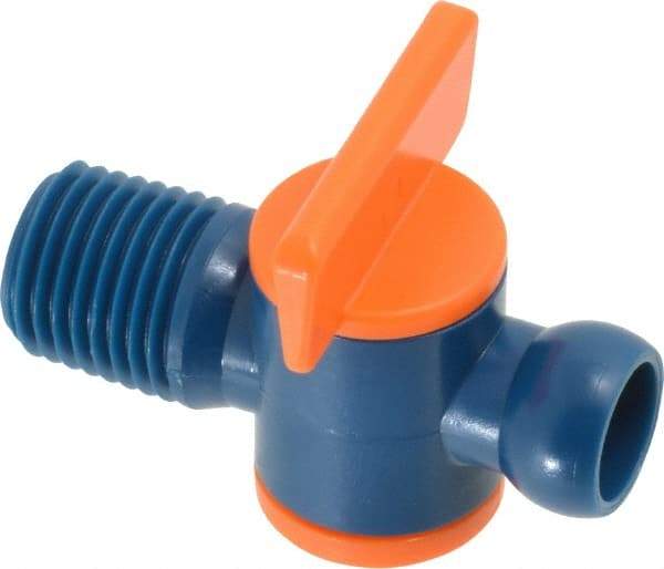 Loc-Line - 10 Piece, 1/4" ID Coolant Hose NPT Valve - Male to Female Connection, Acetal Copolymer Body, 1/4 NPT, Use with Loc-Line Modular Hose Systems - Industrial Tool & Supply