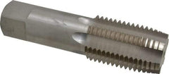 Interstate - 2-1/4 - 4-1/2 UNC 3B 6 Flute Bright Finish High Speed Steel Straight Flute Standard Hand Tap - Plug, Right Hand Thread, 8-1/4" OAL, H7 Limit, Oversize - Exact Industrial Supply