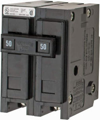 Eaton Cutler-Hammer - 50 Amp, 120/240 VAC, 24 VDC, 48 VDC, 80 VDC, 2 Pole, Plug In Miniature Circuit Breaker - Thermal Magnetic Trip, 14-4 AWG, 2-3/8 Inch Deep x 2-15/16 Inch High x 2 Inch Wide - Industrial Tool & Supply