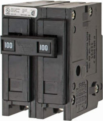 Eaton Cutler-Hammer - 100 Amp, 120/240 VAC, 24 VDC, 48 VDC, 80 VDC, 2 Pole, Plug In Miniature Circuit Breaker - Thermal Magnetic Trip, 8-1/0 AWG, 2-3/8 Inch Deep x 2-15/16 Inch High x 2 Inch Wide - Industrial Tool & Supply