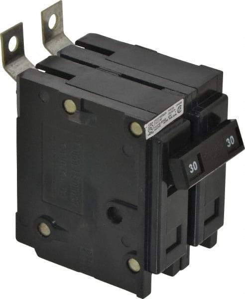 Eaton Cutler-Hammer - 30 Amp, 120/240 VAC, 2 Pole, Bolt On Miniature Circuit Breaker - Thermal Magnetic Trip, 14-4 AWG, 2-3/8 Inch Deep x 2-15/16 Inch High x 2 Inch Wide - Industrial Tool & Supply