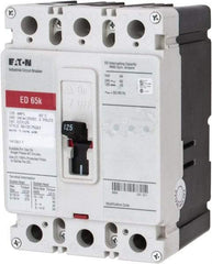 Eaton Cutler-Hammer - 125 Amp, 125 VDC, 240 VAC, 3 Pole, Molded Case Circuit Breaker - Thermal Magnetic Trip, 65 kA at 240 VAC Breaking Capacity, 4-4/0 AWG, 3-3/8 Inch Deep x 6 Inch High x 4-1/8 Inch Wide - Industrial Tool & Supply