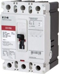 Eaton Cutler-Hammer - 225 Amp, 125 VDC, 240 VAC, 3 Pole, Molded Case Circuit Breaker - Thermal Magnetic Trip, 65 kA at 240 VAC Breaking Capacity, 4-4/0 AWG, 3-3/8 Inch Deep x 6 Inch High x 4-1/8 Inch Wide - Industrial Tool & Supply