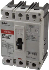 Eaton Cutler-Hammer - 40 Amp, 250 VDC, 480 VAC, 3 Pole, Molded Case Circuit Breaker - Thermal Magnetic Trip, 18 kA at 240 VAC Breaking Capacity, 14-1/0 AWG, 3-3/8 Inch Deep x 6 Inch High x 4-1/8 Inch Wide - Industrial Tool & Supply