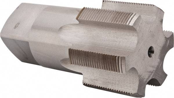 Interstate - 2-3/4 - 12 UNS 6 Flute Bright Finish High Speed Steel Straight Flute Standard Hand Tap - Bottoming, Right Hand Thread, 5-1/2" OAL, 2" Thread Length, H7 Limit, Oversize - Exact Industrial Supply