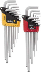 Wiha - 22 Piece L-Key Combo Hex Key Set - Hex Range 1/2 to 3/8", Chrome Vanadium Molybdenum - Industrial Tool & Supply