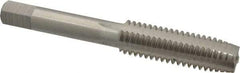 Interstate - 7/16-14 UNC 4 Flute Bright Finish High Speed Steel Straight Flute Standard Hand Tap - Plug, Left Hand Thread, 3-5/32" OAL, H3 Limit, Oversize - Exact Industrial Supply