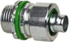 Cooper Crouse-Hinds - 3/8" Trade, Steel Threaded Straight Liquidtight Conduit Connector - Noninsulated - Industrial Tool & Supply