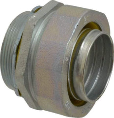 Cooper Crouse-Hinds - 2" Trade, Malleable Iron Threaded Straight Liquidtight Conduit Connector - Noninsulated - Industrial Tool & Supply