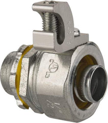 Cooper Crouse-Hinds - 1/2" Trade, Malleable Iron Threaded Straight Liquidtight Conduit Connector - Noninsulated - Industrial Tool & Supply