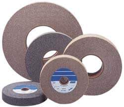 Norton - 10" Diam, 2" Face Width, 5" Center Hole, Fine Grade, Silicon Carbide Deburring Wheel - Convolute, Hard Density 8 Grade, 3,600 RPM - Industrial Tool & Supply