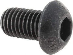 Value Collection - M12x1.75 Metric Coarse Hex Socket Drive, Button Screw - Grade 12.9 Alloy Steel, Black Oxide Finish, Fully Threaded, 20mm Length Under Head - Industrial Tool & Supply