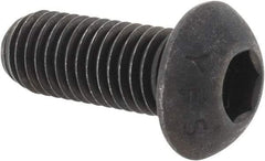 Value Collection - M12x1.75 Metric Coarse Hex Socket Drive, Button Screw - Grade 12.9 Alloy Steel, Black Oxide Finish, Fully Threaded, 30mm Length Under Head - Industrial Tool & Supply