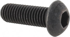 Value Collection - M12x1.75 Metric Coarse Hex Socket Drive, Button Screw - Grade 12.9 Alloy Steel, Black Oxide Finish, Fully Threaded, 35mm Length Under Head - Industrial Tool & Supply