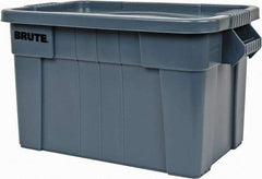Rubbermaid - 20 Gal, 400 Lb Load Capacity Gray Polypropylene Tote Container - Nesting, 27.9" Long x 17.4" Wide x 15.1" High, Lid Included - Industrial Tool & Supply