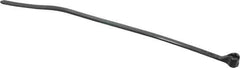 Thomas & Betts - 3.62" Long Black Nylon Standard Cable Tie - 18 Lb Tensile Strength, 0.75mm Thick, 16mm Max Bundle Diam - Industrial Tool & Supply