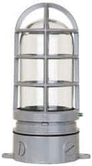 Cooper Crouse-Hinds - 120 Volt, 100 Watt, Incandescent Hazardous Location Light Fixture - Vaporproof, Corrosion & Heat Resistant, Aluminum Housing, 4-1/4" Wide x 8-7/8" High - Industrial Tool & Supply