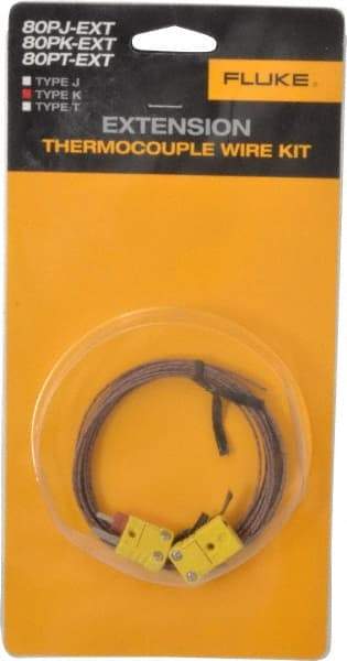 Fluke - Electrical Test Equipment Extension Wire Kit - Use with K-Type Thermometers - Industrial Tool & Supply