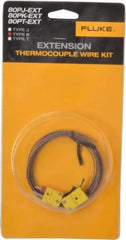 Fluke - Electrical Test Equipment Extension Wire Kit - Use with K-Type Thermometers - Industrial Tool & Supply