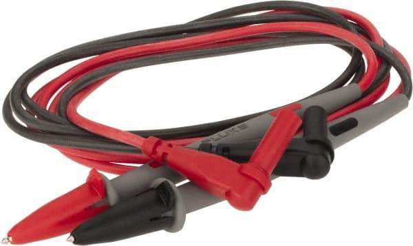 Fluke - Black/Red Electrical Test Equipment Leads - Use with Digital Multimeters - Industrial Tool & Supply
