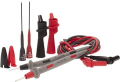 Fluke - Black/Red Electrical Test Equipment Leads Set - Use with Digital Multimeters - Industrial Tool & Supply
