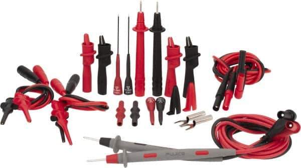 Fluke - Black/Red Electrical Test Equipment Leads Set - Use with All Models - Industrial Tool & Supply