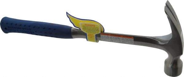 Estwing - 1-3/8 Lb Head, Straight Framing Hammer - 16" OAL, 1-3/64" Face Diam, Smooth Face, Steel Handle with Grip - Industrial Tool & Supply