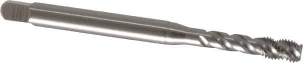 Emuge - #10-32 UNF, 3 Flute, 45° Helix, Bottoming Chamfer, Bright Finish, Cobalt Spiral Flute STI Tap - Right Hand Flute, 3.15" OAL, 0.255" Shank Diam, 0.512" Thread Length, 3B Class of Fit, Series Enorm Z - Exact Industrial Supply