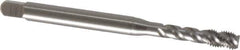 Emuge - #10-32 UNF, 3 Flute, 45° Helix, Bottoming Chamfer, Bright Finish, Cobalt Spiral Flute STI Tap - Right Hand Flute, 3.15" OAL, 0.255" Shank Diam, 0.512" Thread Length, 3B Class of Fit, Series Enorm Z - Exact Industrial Supply