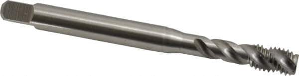 Emuge - 1/4-20 UNC, 3 Flute, 45° Helix, Bottoming Chamfer, Bright Finish, Cobalt Spiral Flute STI Tap - Right Hand Flute, 3.543" OAL, 0.318" Shank Diam, 0.787" Thread Length, 3B Class of Fit, Series Enorm Z - Exact Industrial Supply