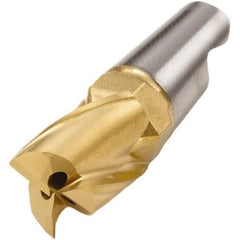 Seco - MM16 M06 Grade F40M Carbide Keyway Milling Tip Insert - TiAlN/TiN Finish, 3 Flutes, 0.618" Cutting Diam, 0.758" Depth of Cut, 0.965" Extension, 0.012" Cnr Rad - Industrial Tool & Supply