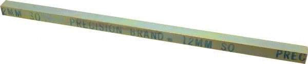 Precision Brand - 12" Long, Gold Dichromate-Plated Key Stock - Medium Carbon Steel - Industrial Tool & Supply