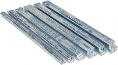 Precision Brand - 12" Long, Zinc-Plated Key Stock Assortment - Low Carbon Steel - Industrial Tool & Supply