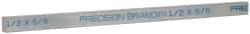 Precision Brand - 12" Long x 5/8" High x 1/2" Wide, Zinc-Plated Key Stock - Low Carbon Steel - Industrial Tool & Supply