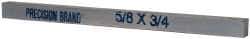 Precision Brand - 12" Long x 3/4" High x 5/8" Wide, Zinc-Plated Key Stock - Low Carbon Steel - Industrial Tool & Supply