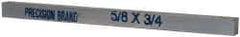 Precision Brand - 12" Long x 3/4" High x 5/8" Wide, Zinc-Plated Key Stock - Low Carbon Steel - Industrial Tool & Supply