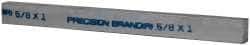 Precision Brand - 12" Long x 1" High x 5/8" Wide, Zinc-Plated Key Stock - Low Carbon Steel - Industrial Tool & Supply