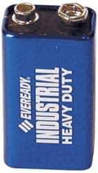 Energizer - Size 9V, Alkaline, 12 Pack, Standard Battery - 9 Volts, Miniature Snap Terminal, 6F22, ANSI, IEC Regulated - Industrial Tool & Supply