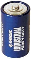 Energizer - Size D, Carbon Zinc, 12 Pack, Standard Battery - 1.5 Volts, Flat Terminal, R20, ANSI, IEC Regulated - Industrial Tool & Supply