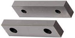 Gibraltar - 8-1/8" Wide x 2-1/2" High x 1" Thick, Flat/No Step Vise Jaw - Soft, Aluminum, Fixed Jaw, Compatible with 8" Vises - Industrial Tool & Supply
